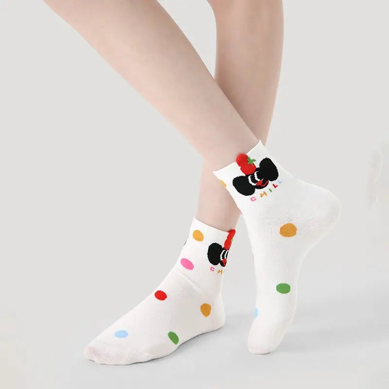 Renaissance Women's Short Socks 3 - Pair Set Spring Summer Cartoon Low - Cut Boat Socks Instagram - Worthy Cute Minimalist Versatile Style For Girls - Glucklich Goods LLC