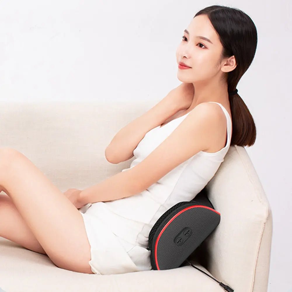 Relaxation Electric Lumbar Traction Device Waist Back Massager Vibration Massage Lumbar Spine Support Waist Relieve Fatigue - Glucklich Goods LLC