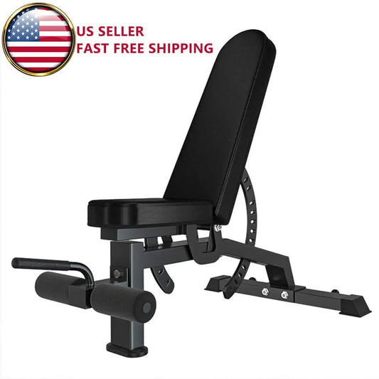 Adjustable Strength Training Bench Press Home Full Body Workout Foldable Weight Benches Gym Multi - functional Fitness Dumbbell Chair - Glucklich Goods LLC