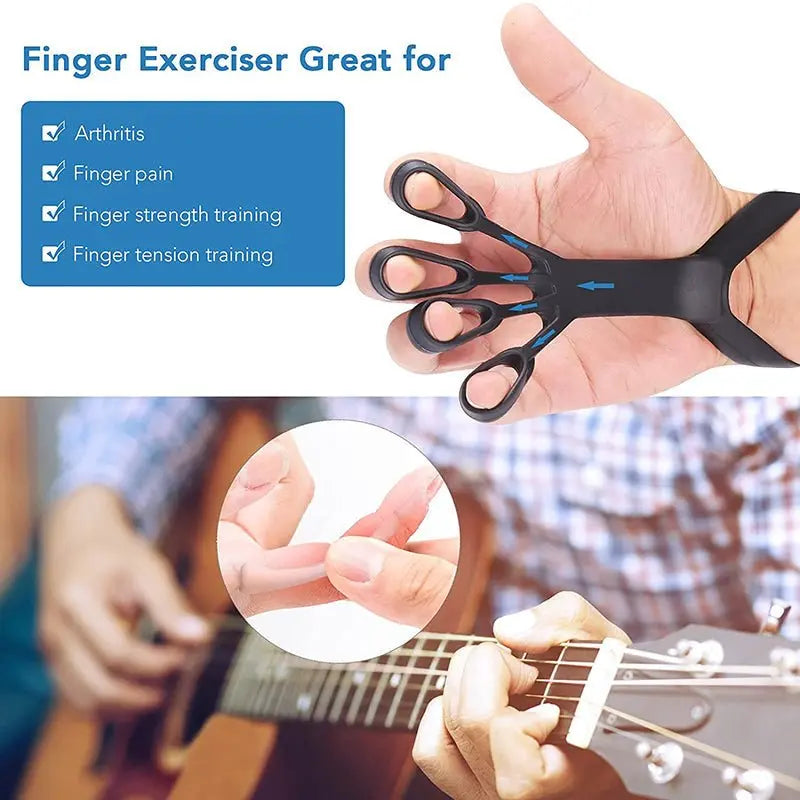 Hand Grip Trainer Silicone Finger Stretcher Arthritis Rehabilitation Pain Relief Device - Glucklich Goods LLC