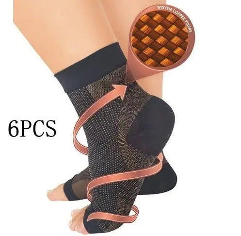 Men Women Anti Fatigue Compression Foot Sleeve Foot Ankle Compression Socks - Glucklich Goods LLC