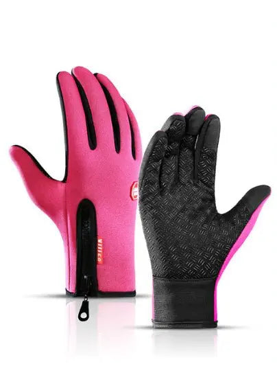Waterproof Winter Sports Touch Screen Gloves With Fleece for Motorcycle Riding - Glucklich Goods LLC