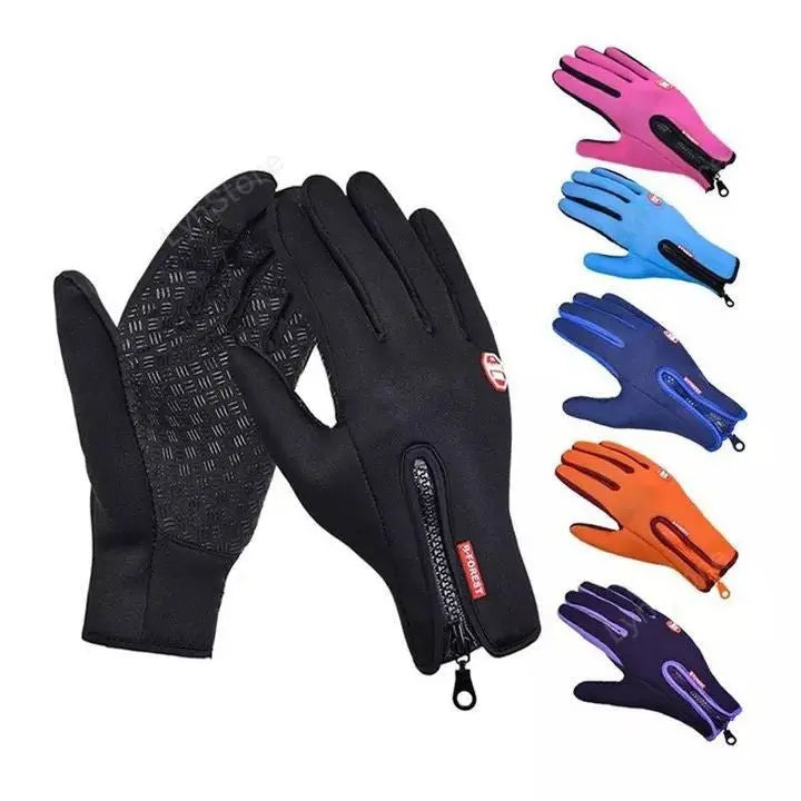 Waterproof Winter Sports Touch Screen Gloves With Fleece for Motorcycle Riding - Glucklich Goods LLC