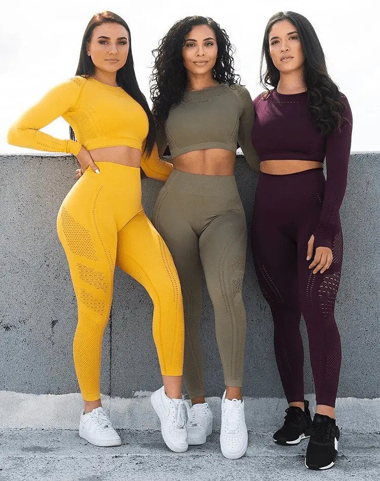 Seamless yoga gym suit - Glucklich Goods LLC