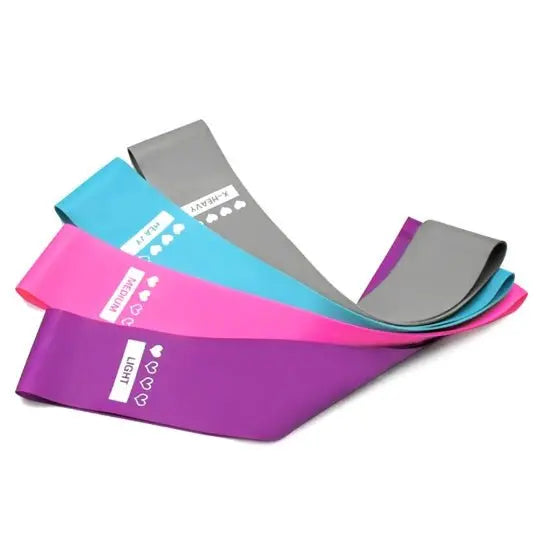 Booty Bands Set for Fitness Gym Workout - Resistance Bands Kit with Mini Yoga Exercise Elastic Loop Bands - Glucklich Goods LLC
