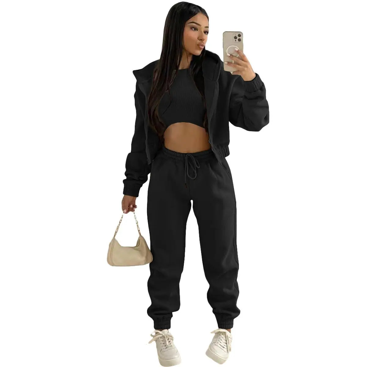 Plush Hoodie Hooded Sports And Leisure Set - Glucklich Goods LLC