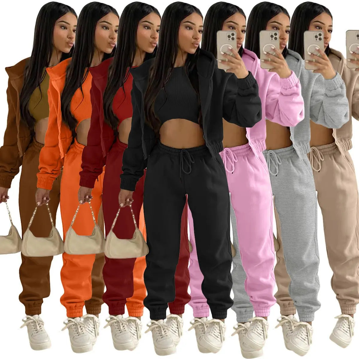 Plush Hoodie Hooded Sports And Leisure Set - Glucklich Goods LLC