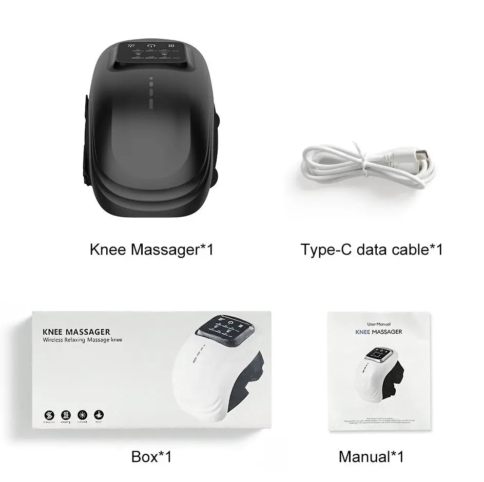 Electric Knee Massager with Heat & Infrared Laser – Cordless Pain Relief & Vibration Therapy - Glucklich Goods LLC