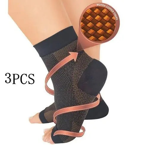 Men Women Anti Fatigue Compression Foot Sleeve Foot Ankle Compression Socks - Glucklich Goods LLC