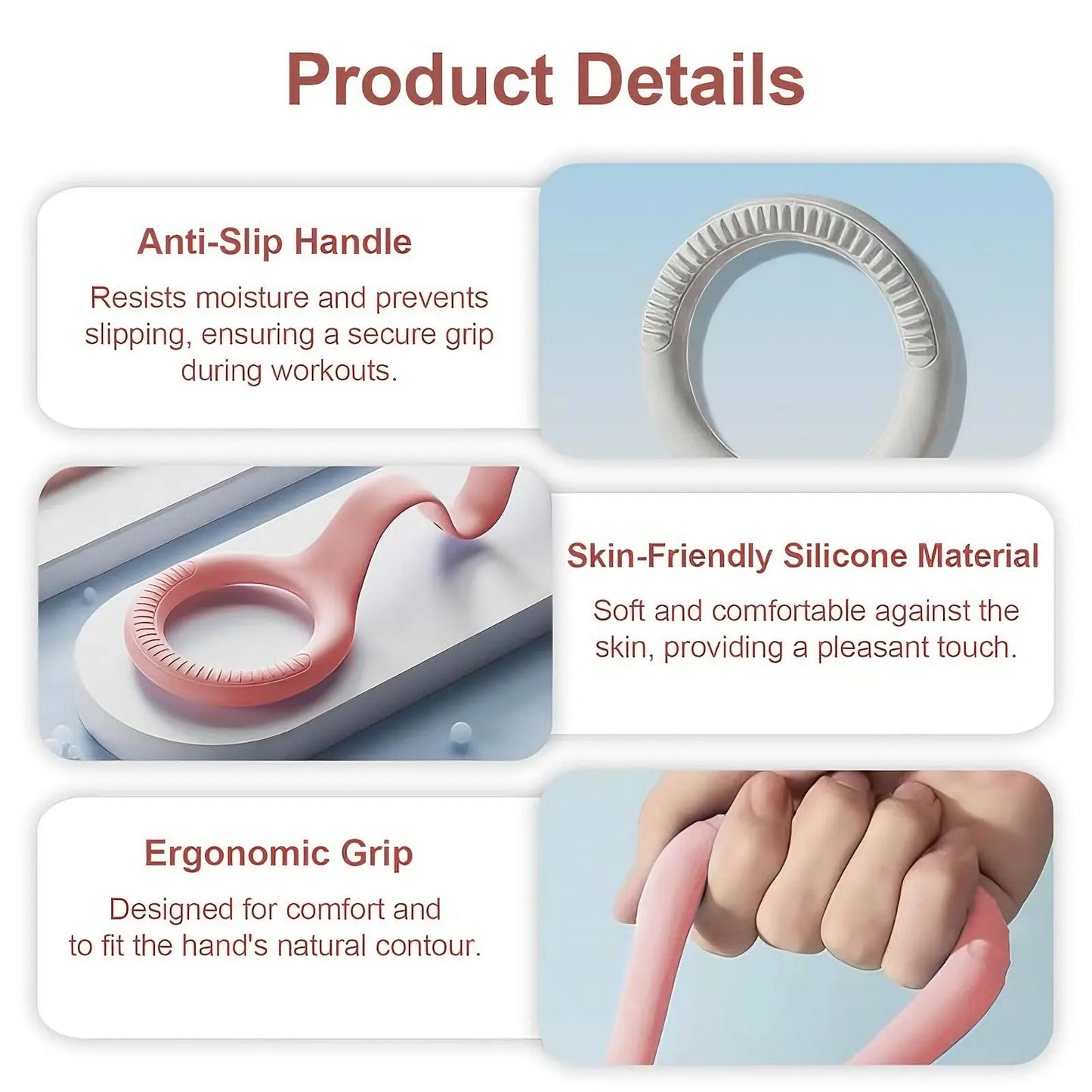 8-shaped Silicone Yoga Resistance Band - Elastic Fitness Rope - Glucklich Goods LLC