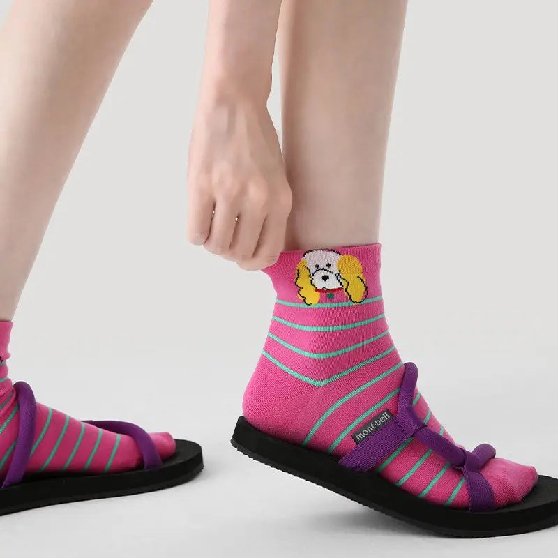 Renaissance Women's Short Socks 3 - Pair Set Spring Summer Cartoon Low - Cut Boat Socks Instagram - Worthy Cute Minimalist Versatile Style For Girls - Glucklich Goods LLC