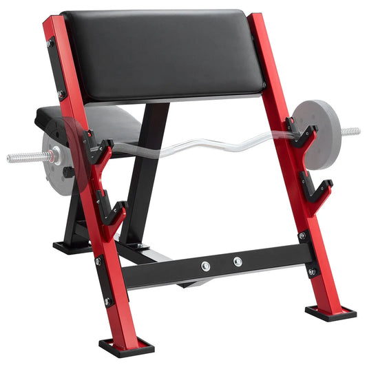 Preacher Curl Bench, Strength Training Benches, Max Load 660 LBS Home Gym Fitness Equipment, Seated Arm Isolated Barbell Dumbbell Bicep Station, Adjustable Weight Bench With Bar Holders - Glucklich Goods LLC