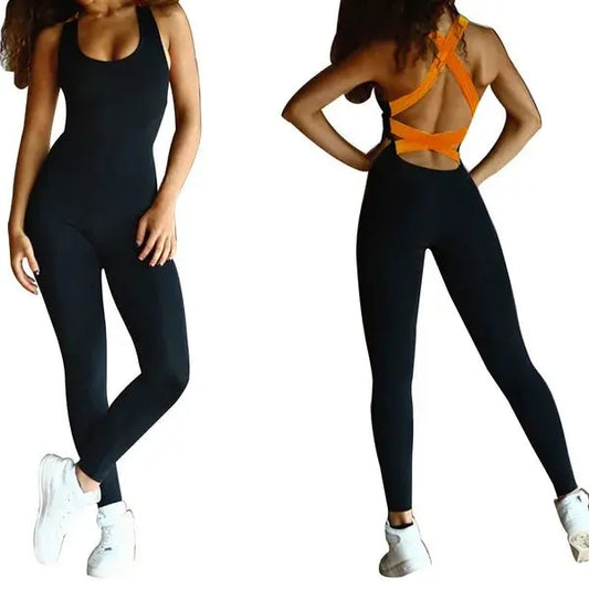 Women Sports YOGA Workout Gym Fitness Jumpsuit - Glucklich Goods LLC