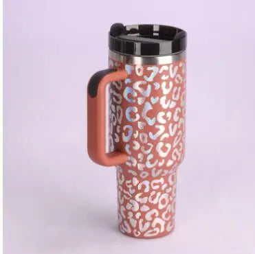 Stainless Steel Travel Mug - 40oz Insulated Tumbler with Lid & Straw - Glucklich Goods LLC