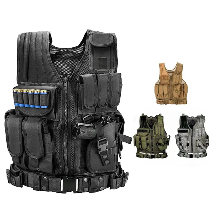 Military Tactical Vest Molle Plate Carrier for Airsoft and Hunting - Glucklich Goods LLC