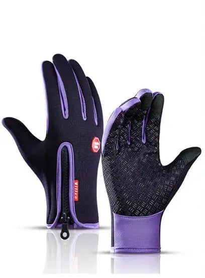 Waterproof Winter Sports Touch Screen Gloves With Fleece for Motorcycle Riding - Glucklich Goods LLC
