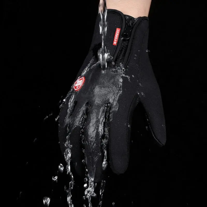 Waterproof Winter Sports Touch Screen Gloves With Fleece for Motorcycle Riding - Glucklich Goods LLC