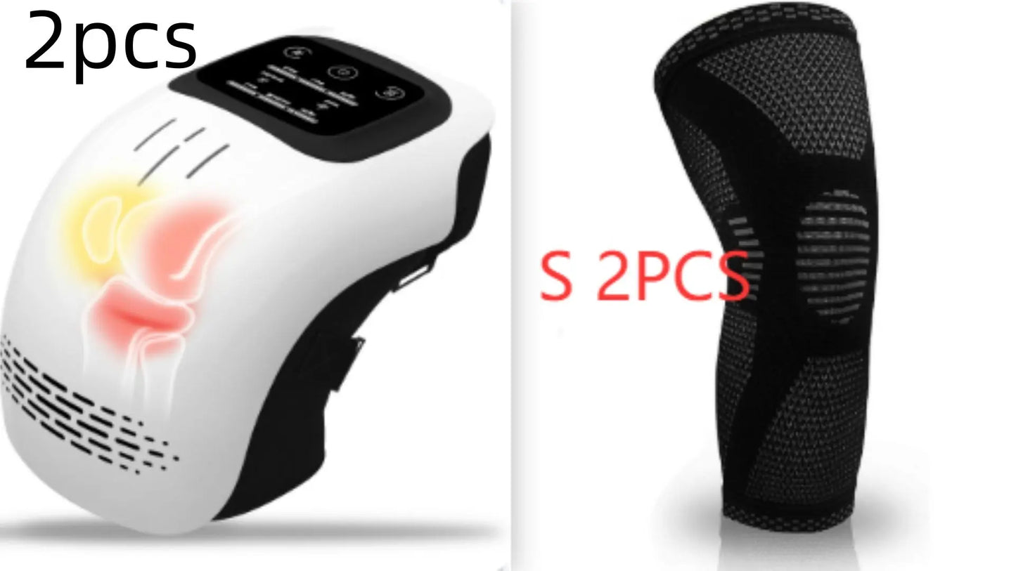 Electric Knee Massager with Heat & Infrared Laser – Cordless Pain Relief & Vibration Therapy - Glucklich Goods LLC