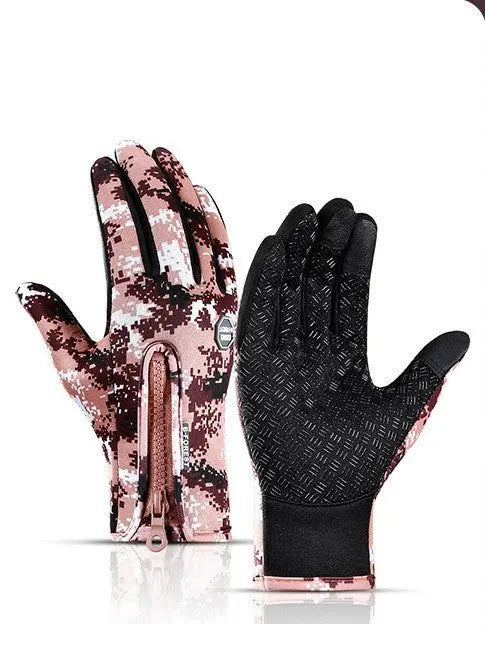 Waterproof Winter Sports Touch Screen Gloves With Fleece for Motorcycle Riding - Glucklich Goods LLC