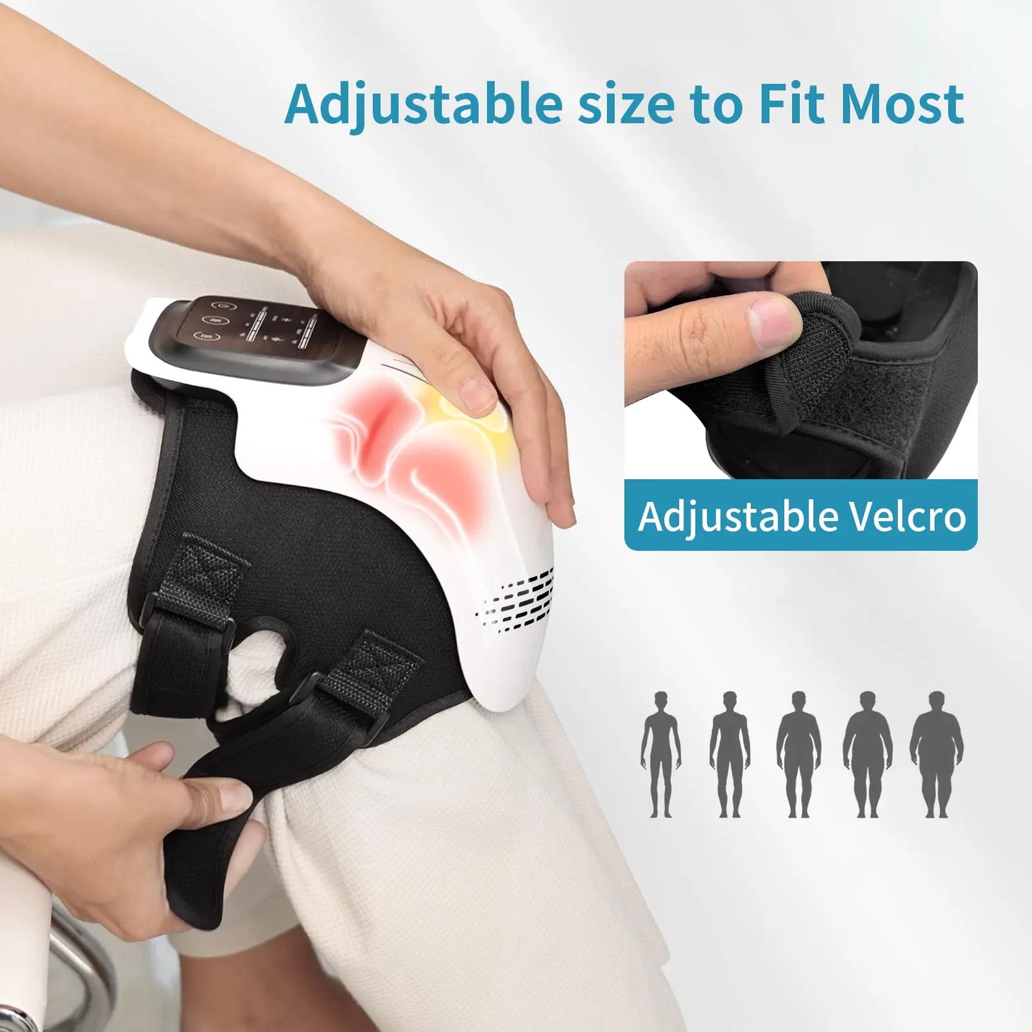 Electric Knee Massager with Heat & Infrared Laser – Cordless Pain Relief & Vibration Therapy - Glucklich Goods LLC