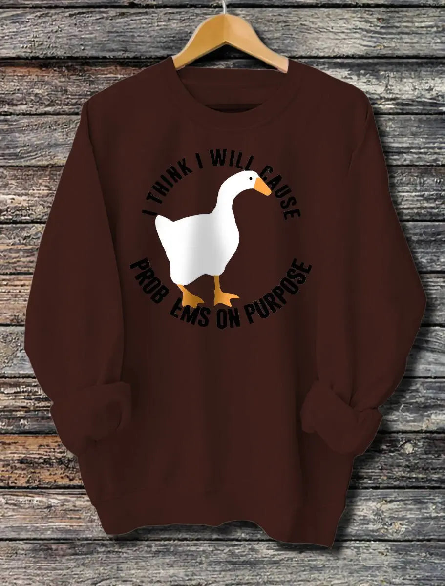 Women's Long Sleeved Printed Hoodie - Glucklich Goods LLC