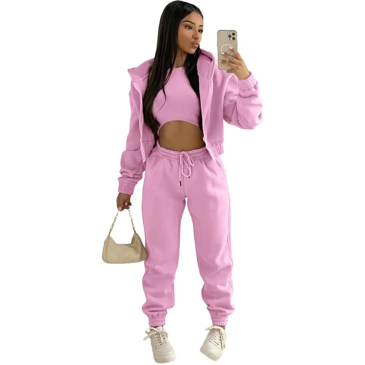 Plush Hoodie Hooded Sports And Leisure Set - Glucklich Goods LLC