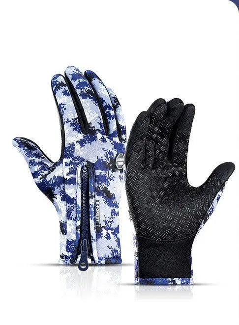 Waterproof Winter Sports Touch Screen Gloves With Fleece for Motorcycle Riding - Glucklich Goods LLC