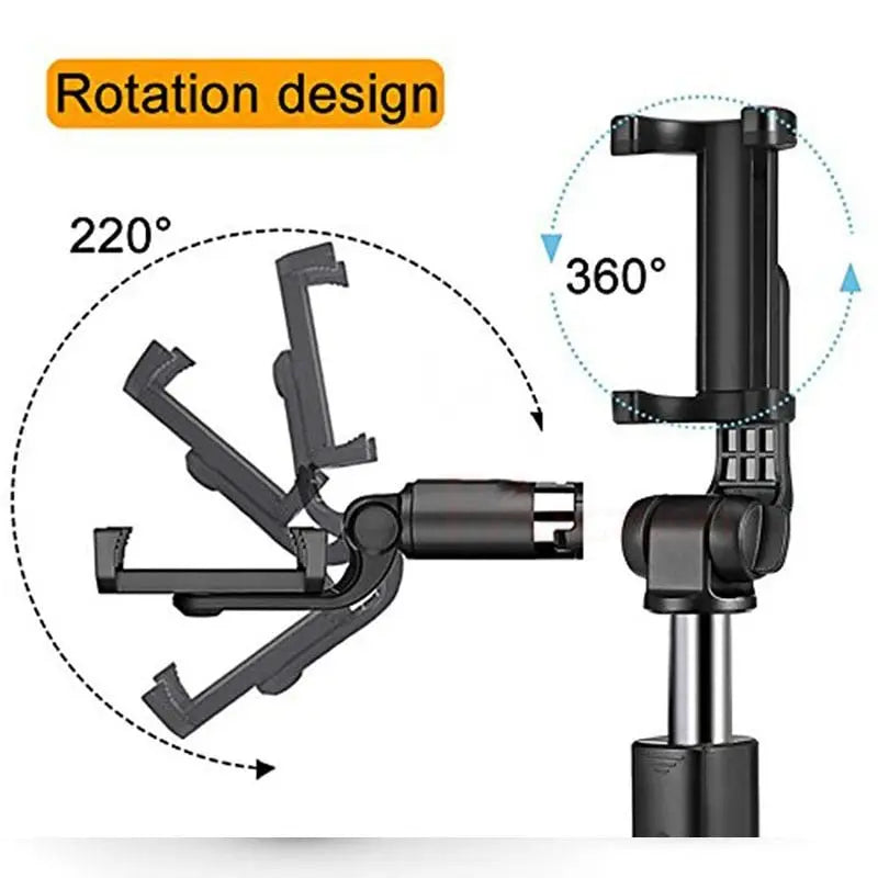 Compatible with Apple, Tripod Selfie Stick Mobile Universal Live Triangle Bracket One Bluetooth Selfie Artifact - Glucklich Goods LLC