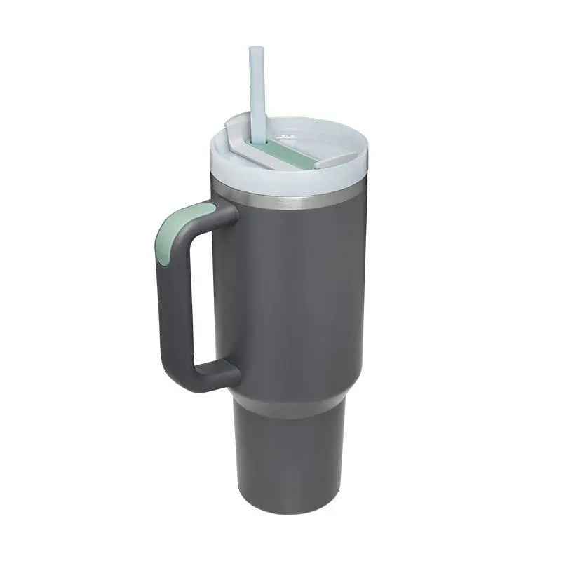 Stainless Steel Travel Mug - 40oz Insulated Tumbler with Lid & Straw - Glucklich Goods LLC
