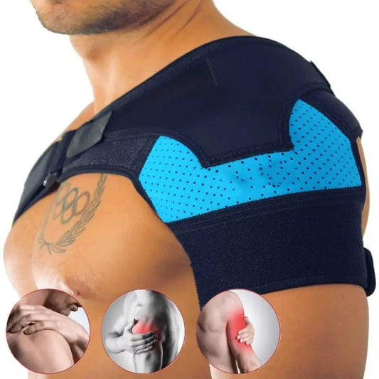 Breathable And Ice Pack Sports Shoulder Pads Shoulder Brace With Pressure Pad Suitable For Both Men And Women Adjustable Shoulder Brace For Left And Right Shoulder Protect - Glucklich Goods LLC