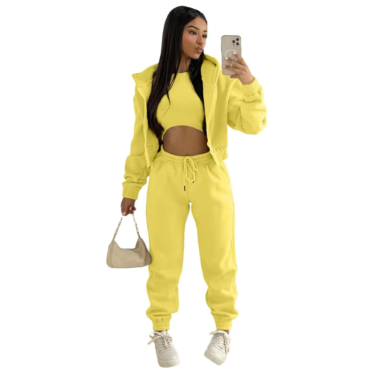 Plush Hoodie Hooded Sports And Leisure Set - Glucklich Goods LLC