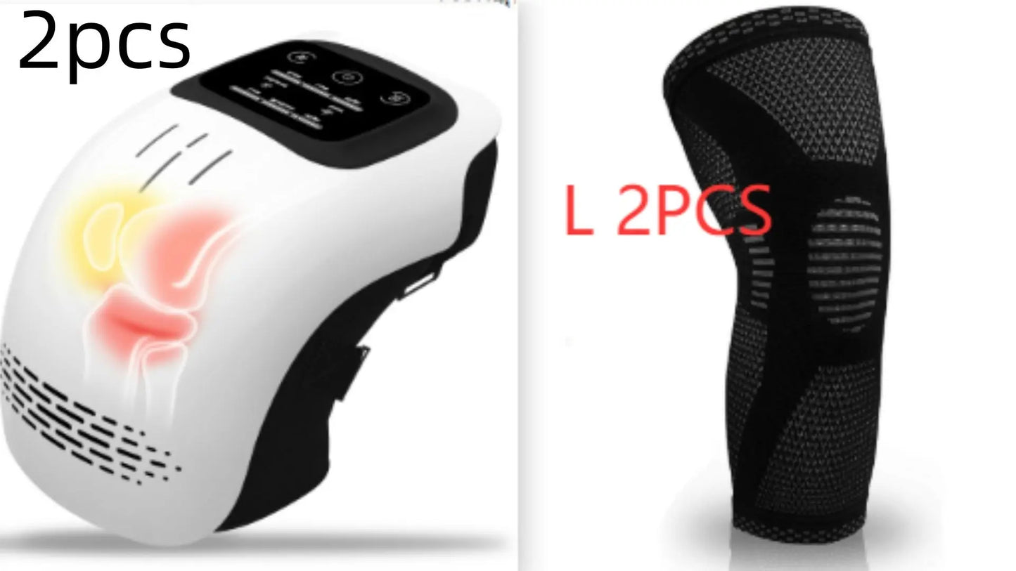 Electric Knee Massager with Heat & Infrared Laser – Cordless Pain Relief & Vibration Therapy - Glucklich Goods LLC