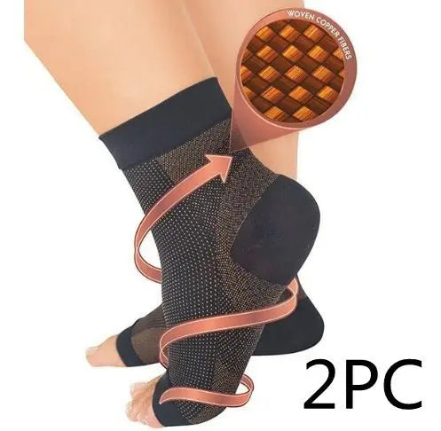Men Women Anti Fatigue Compression Foot Sleeve Foot Ankle Compression Socks - Glucklich Goods LLC