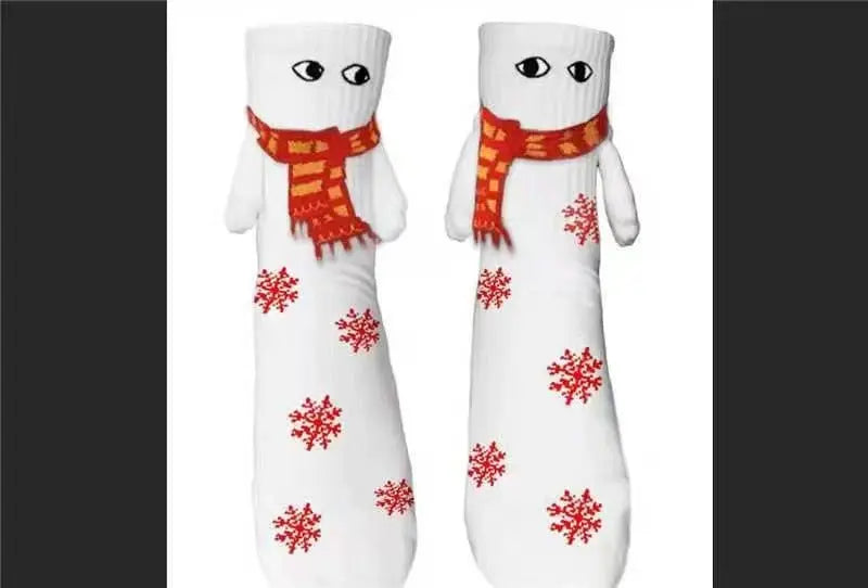 Couple Magnetic Handle Cute Hand Socks Christmas - Glucklich Goods LLC