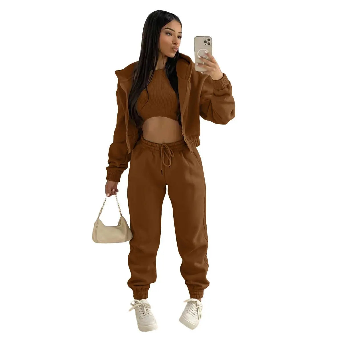 Plush Hoodie Hooded Sports And Leisure Set - Glucklich Goods LLC