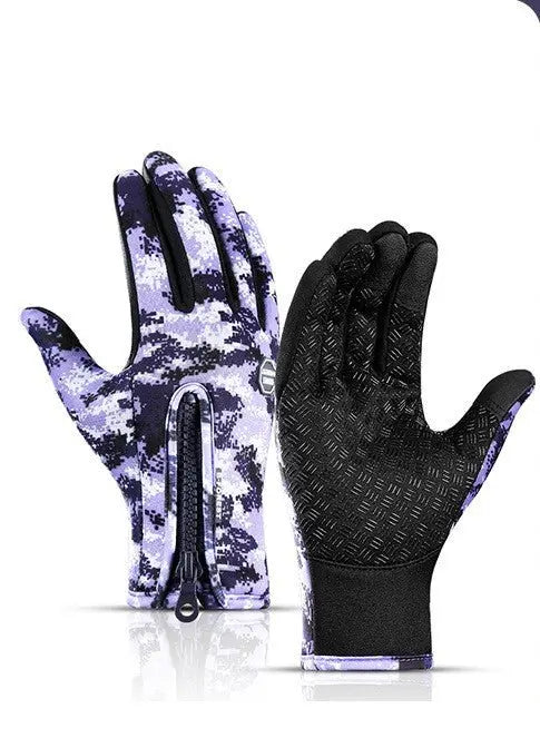Waterproof Winter Sports Touch Screen Gloves With Fleece for Motorcycle Riding - Glucklich Goods LLC