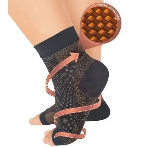 Men Women Anti Fatigue Compression Foot Sleeve Foot Ankle Compression Socks - Glucklich Goods LLC