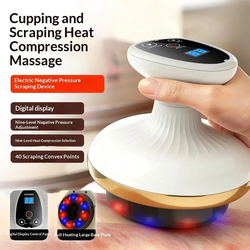 Electric Gua Sha Beauty Massager Meridian Cupping Device for Abdominal Massage