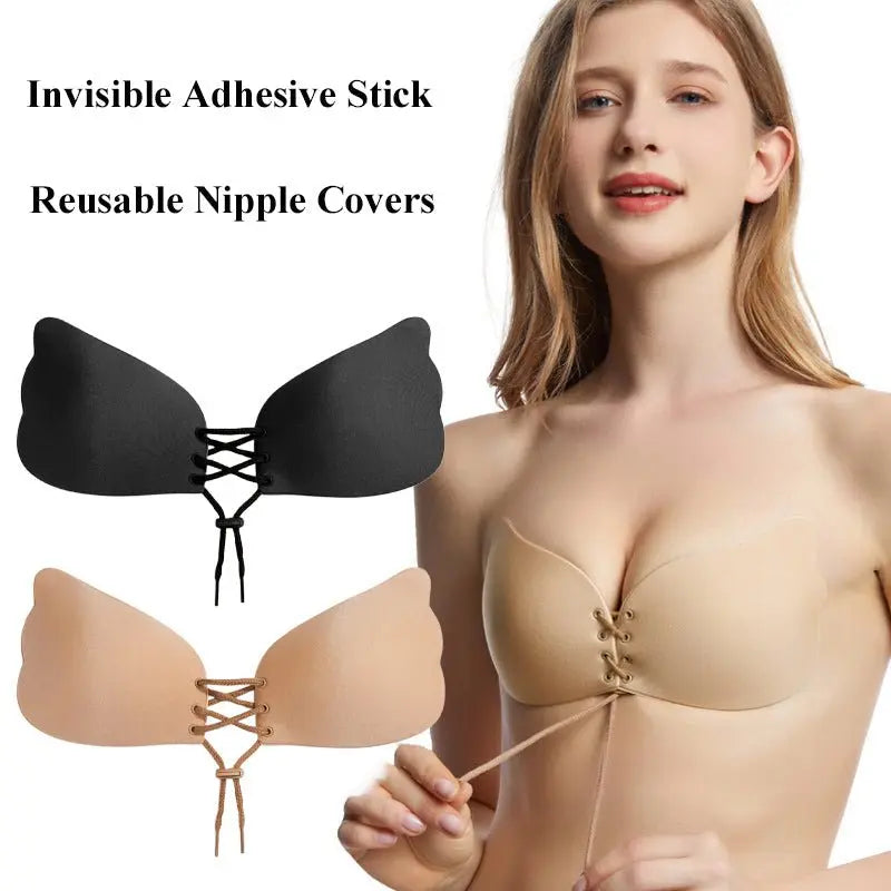 Invisible Rabbit Adhesive Bra Push Up Strapless Lingerie Women's Hot Brassiere - Glucklich Goods LLC