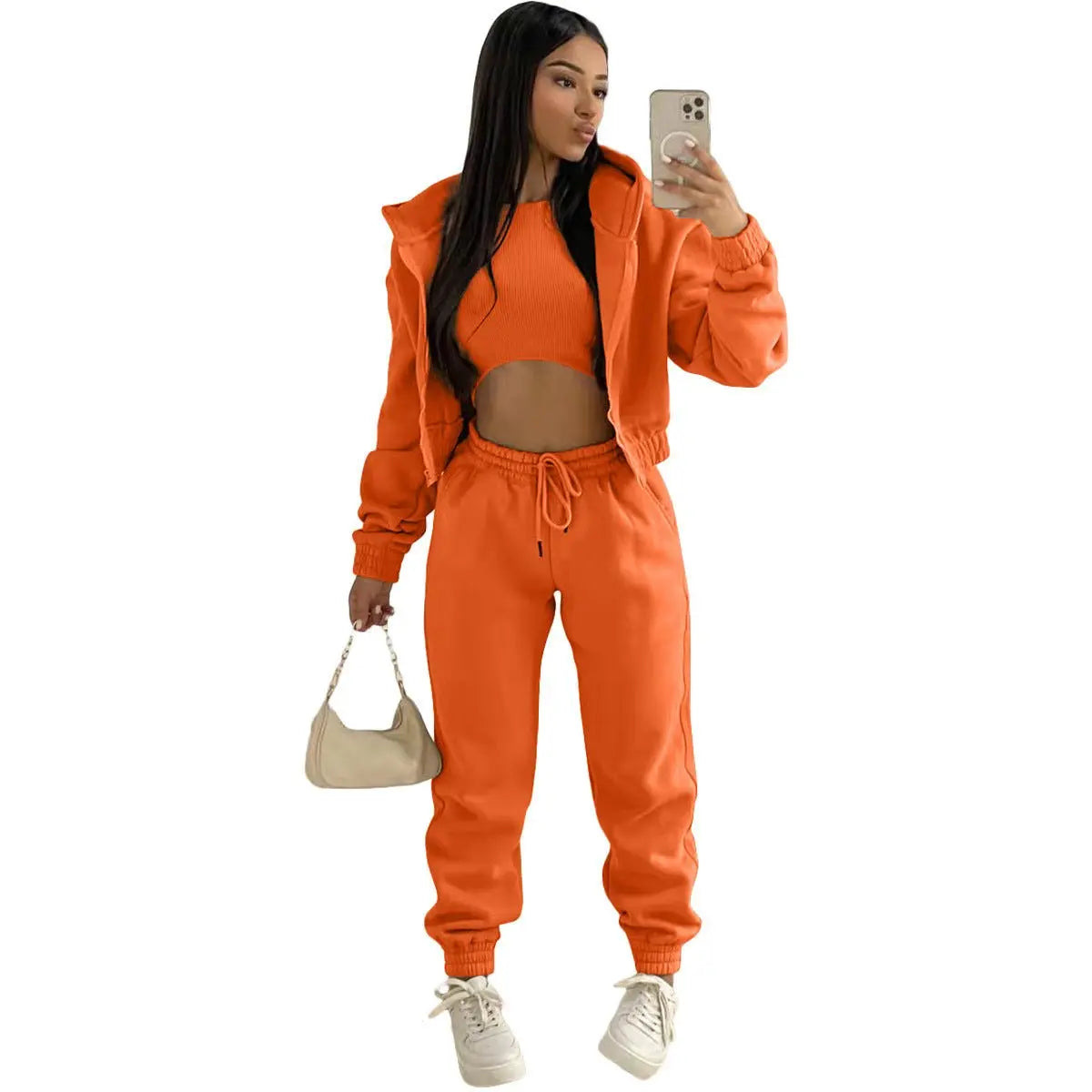 Plush Hoodie Hooded Sports And Leisure Set - Glucklich Goods LLC