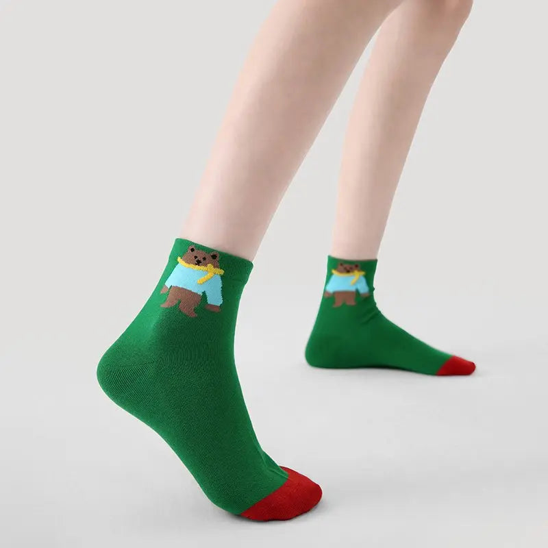 Renaissance Women's Short Socks 3 - Pair Set Spring Summer Cartoon Low - Cut Boat Socks Instagram - Worthy Cute Minimalist Versatile Style For Girls - Glucklich Goods LLC