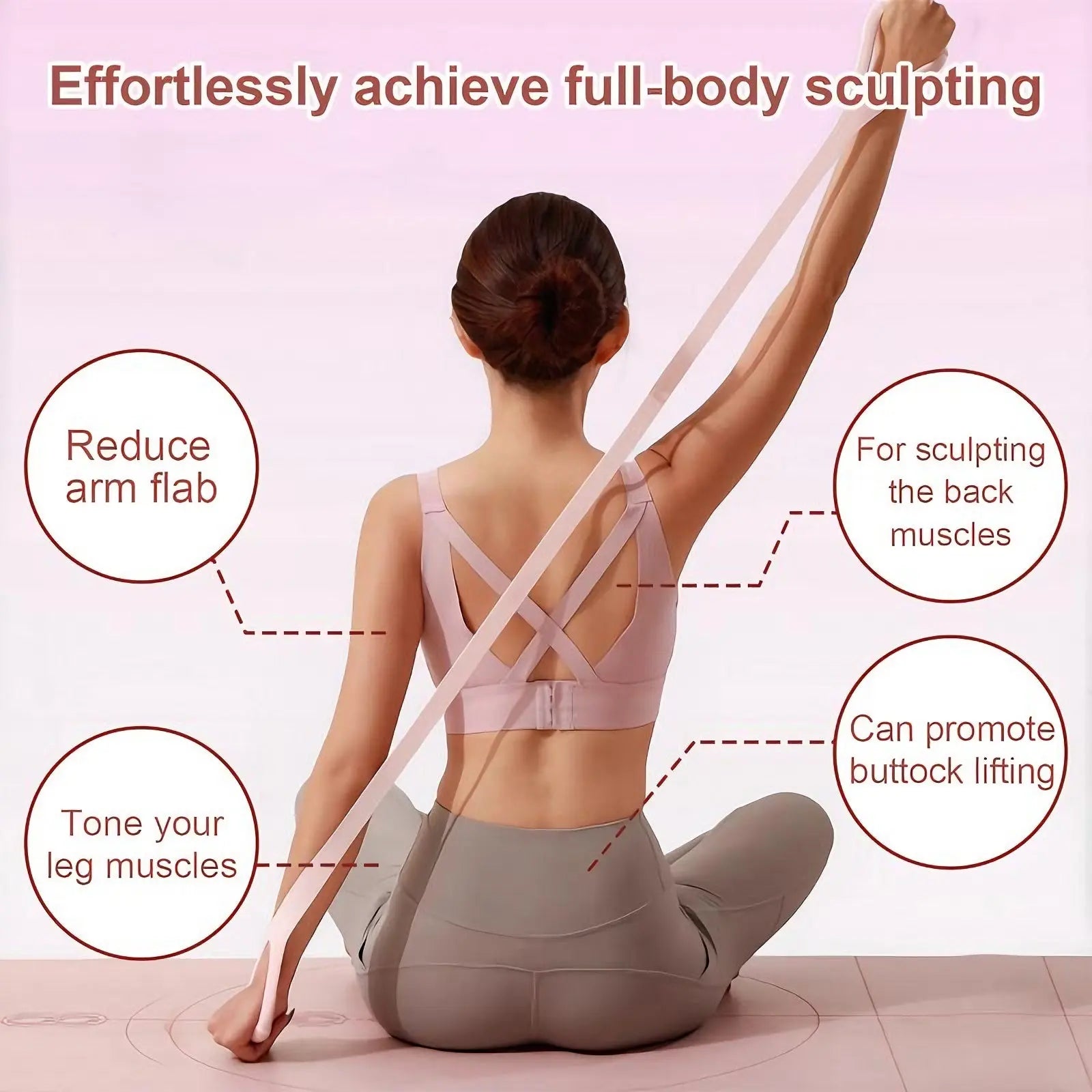 8-shaped Silicone Yoga Resistance Band - Elastic Fitness Rope - Glucklich Goods LLC