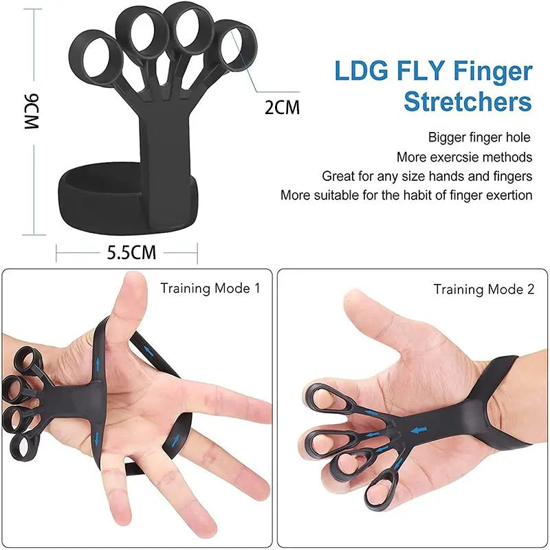 Hand Grip Trainer Silicone Finger Stretcher Arthritis Rehabilitation Pain Relief Device - Glucklich Goods LLC