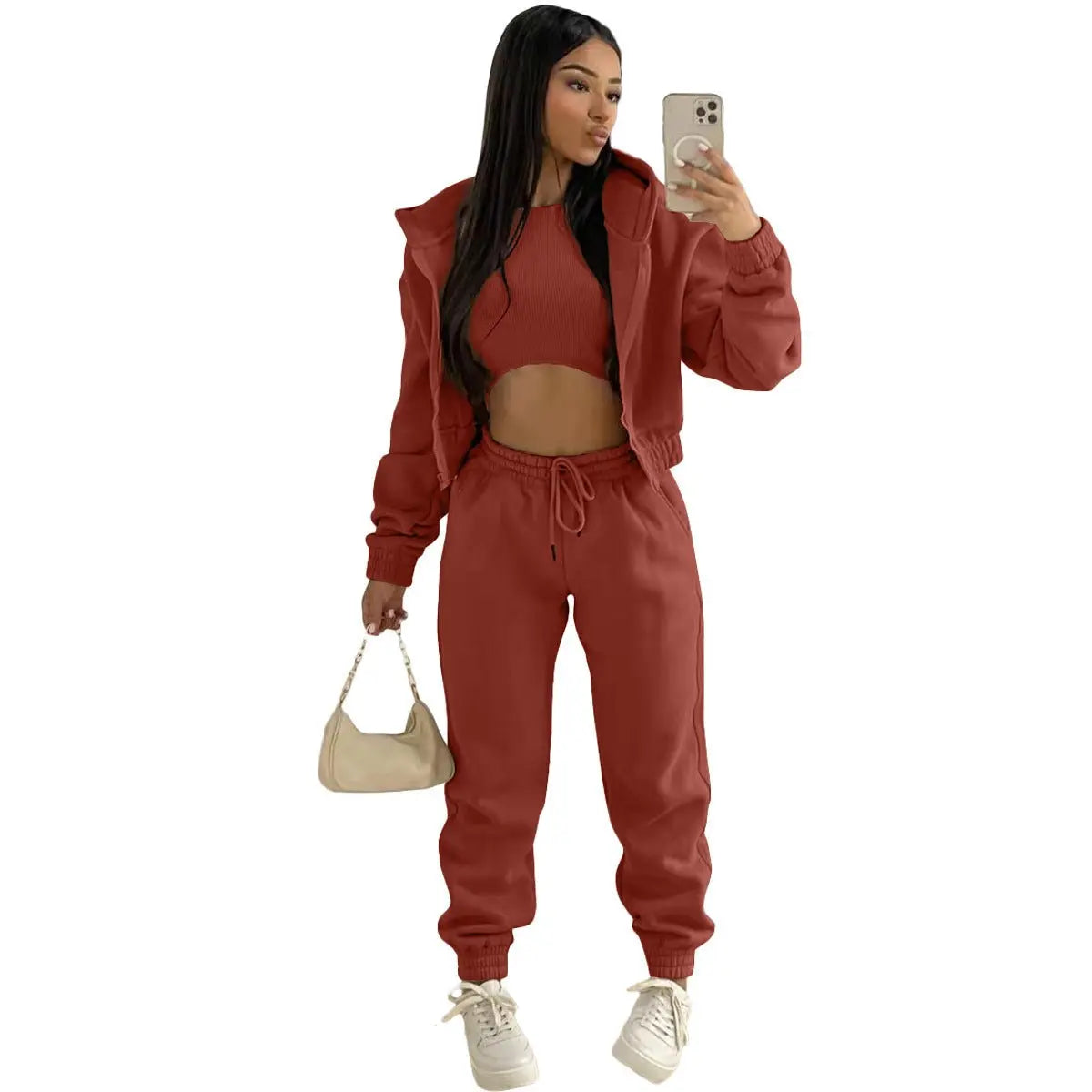 Plush Hoodie Hooded Sports And Leisure Set - Glucklich Goods LLC