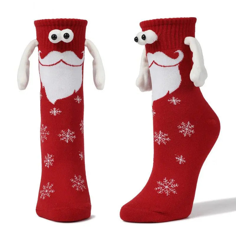 Couple Magnetic Handle Cute Hand Socks Christmas - Glucklich Goods LLC