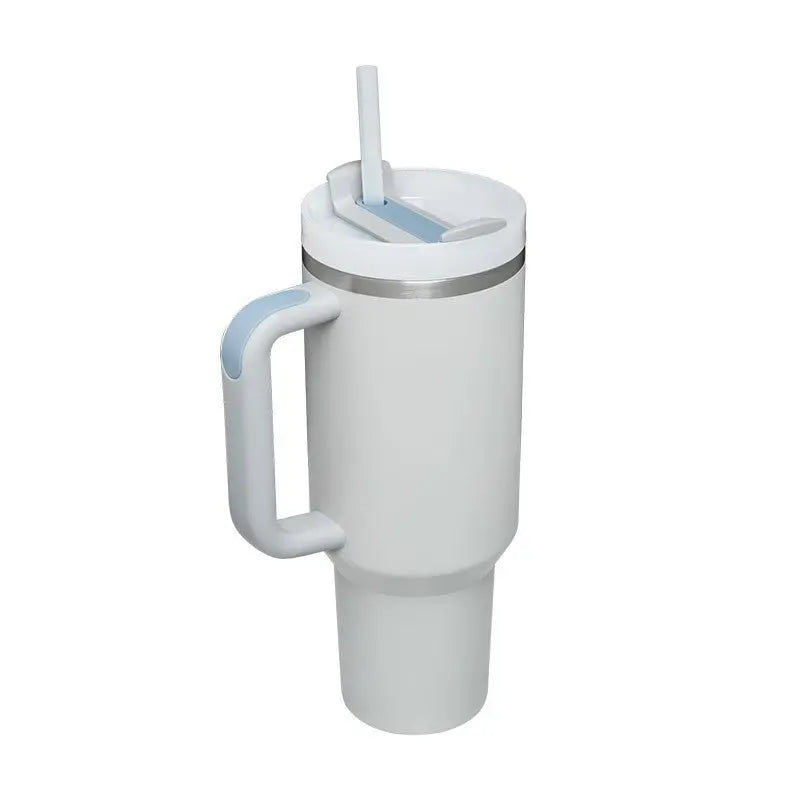 Stainless Steel Travel Mug - 40oz Insulated Tumbler with Lid & Straw - Glucklich Goods LLC