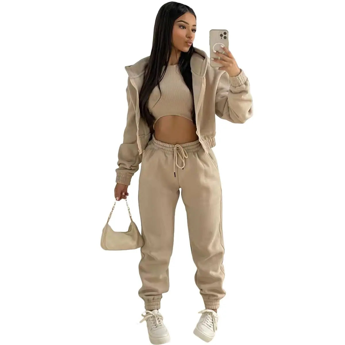 Plush Hoodie Hooded Sports And Leisure Set - Glucklich Goods LLC