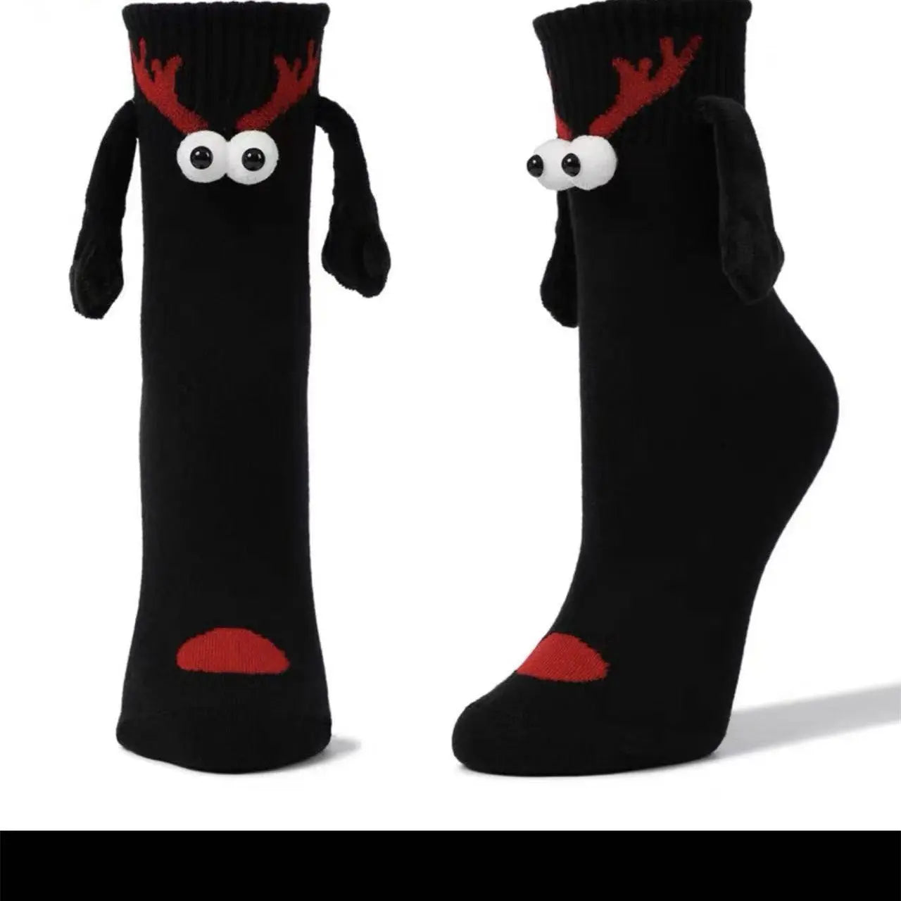 Couple Magnetic Handle Cute Hand Socks Christmas - Glucklich Goods LLC