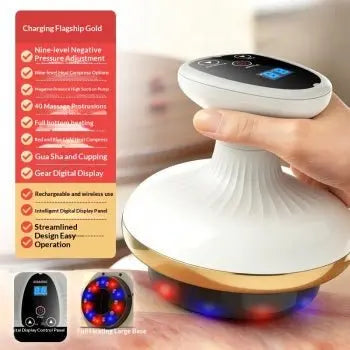 Electric Gua Sha Beauty Massager Meridian Cupping Device for Abdominal Massage