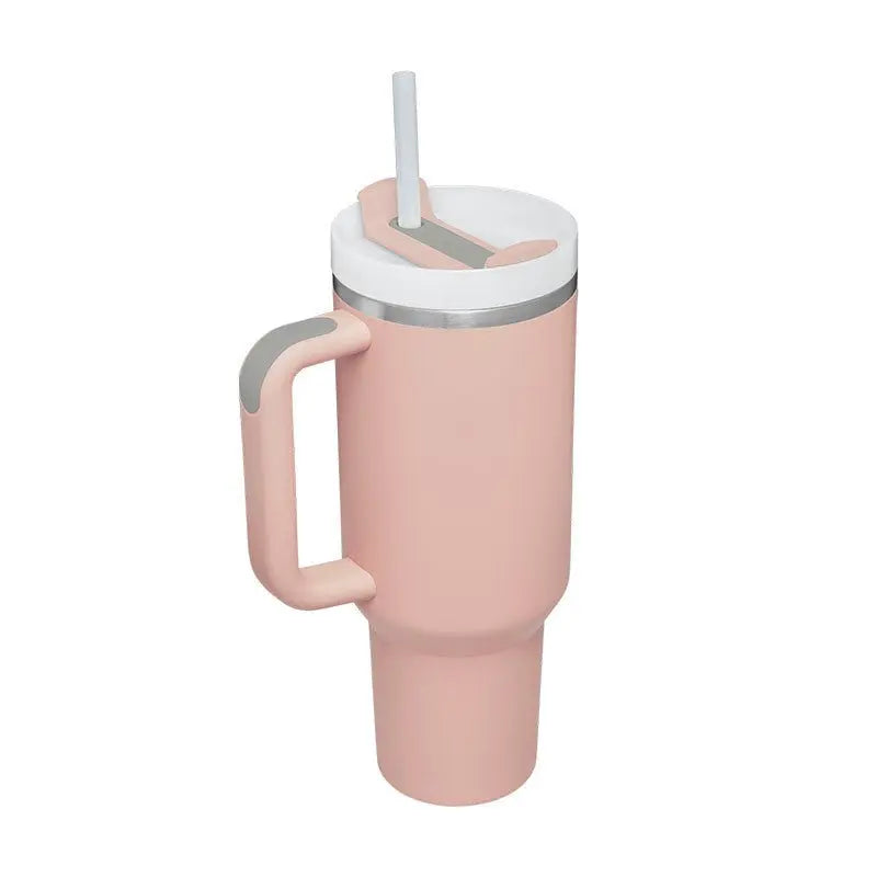Stainless Steel Travel Mug - 40oz Insulated Tumbler with Lid & Straw - Glucklich Goods LLC